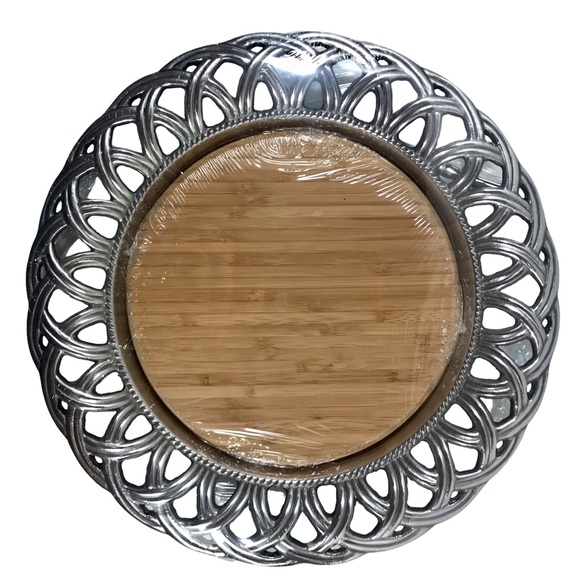 WILTON ARMETALE Harvest Cheeseboard #470534 Aluminum Serveware NWT - Picture 9 of 9